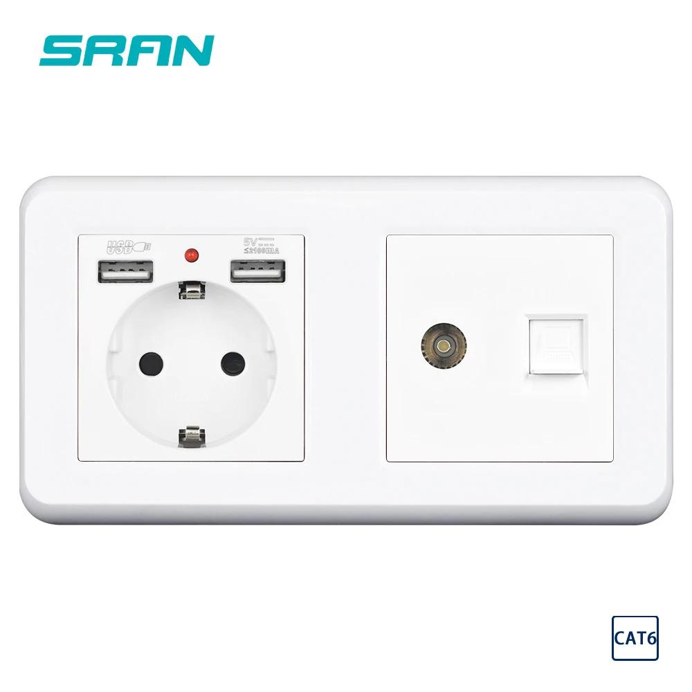 SRAN USB  ܼƮ  TV/Tel Rj45 ̽, 153x82mm  öƽ г ,  USB , EU/þ